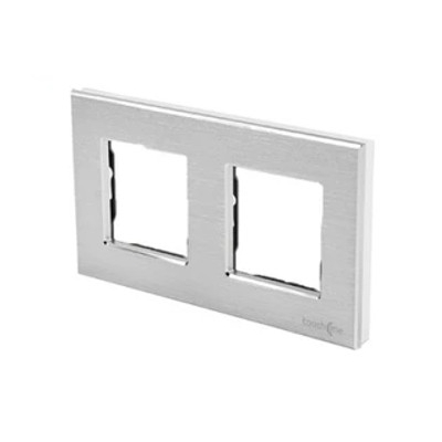 TOUCHME Ramka aluminiowa podwójna 2 srebrna Q