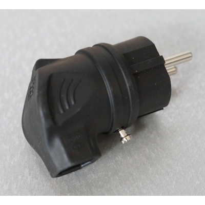 Wtyczka Gumowa kątowa 16A 230V Uni-Schuko guma