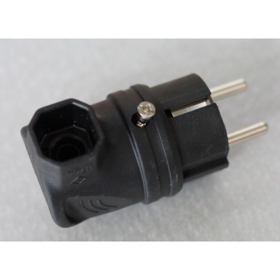Wtyczka Gumowa kątowa 16A 230V Uni-Schuko guma