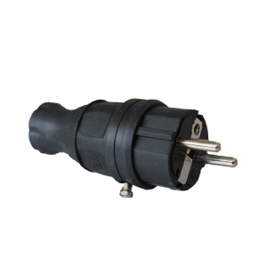 Wtyczka Gumowa 16A 230V IP44 Uni-Schuko guma