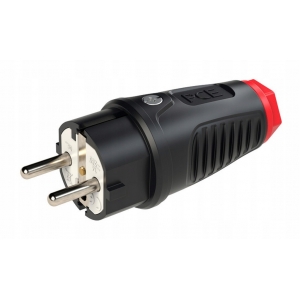 Wtyczka gumowa PCE 0521-s 16A IP44 uni-schuko