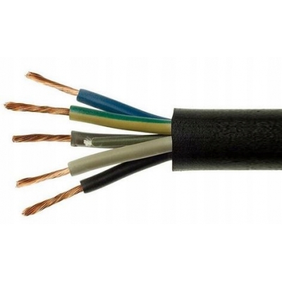 Przewód kabel OW 5x2,5mm2 H05RR-F 1M gumowy guma