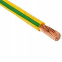 Przewód kabel linka LGY H07V-K 2,5mm ŻÓŁTO-ZIEL 1M