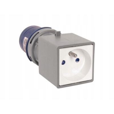 Adapter 16A/3p 230V kempingowy przejściówka nieb