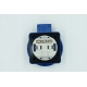 Gniazdo tablicowe 230v gs IP67 niebieskie gniazdko